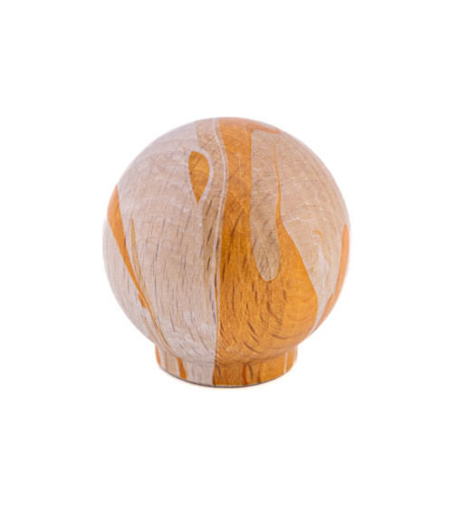 Pomello per mobile in legno di faggio arancione Ebru