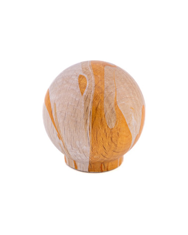 Pomello per mobile in legno di faggio arancione Ebru