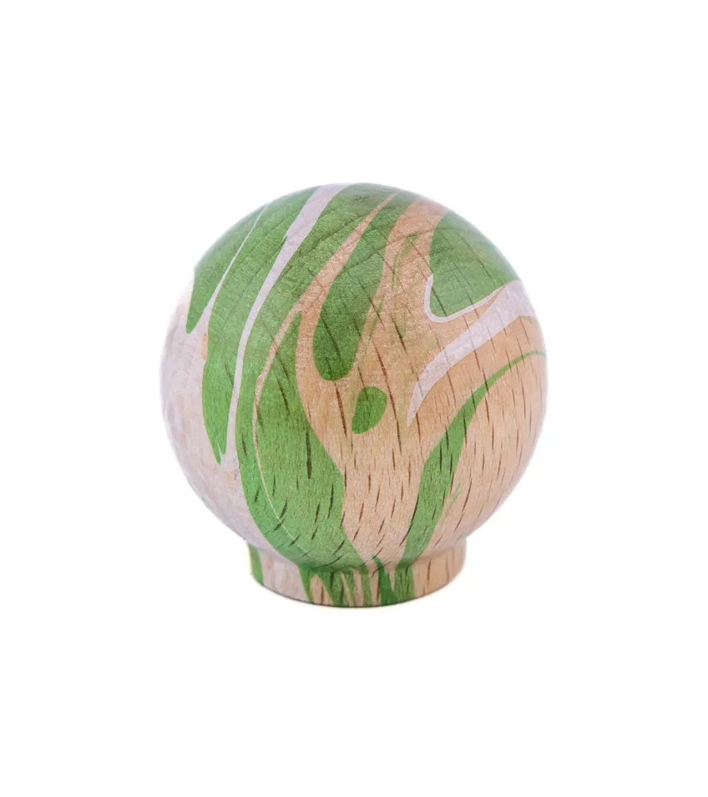 Pomello per mobile in legno di faggio Verde Ebru