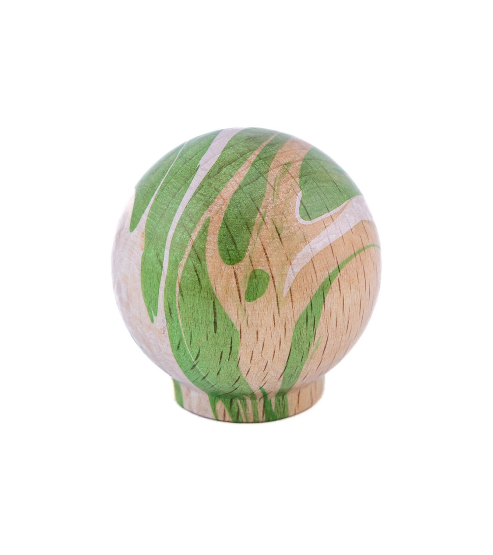 Pomello per mobile in legno di faggio Verde Ebru