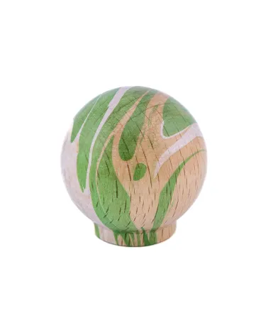 Pomello per mobile in legno di faggio Verde Ebru