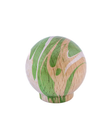 Pomello per mobile in legno di faggio Verde Ebru
