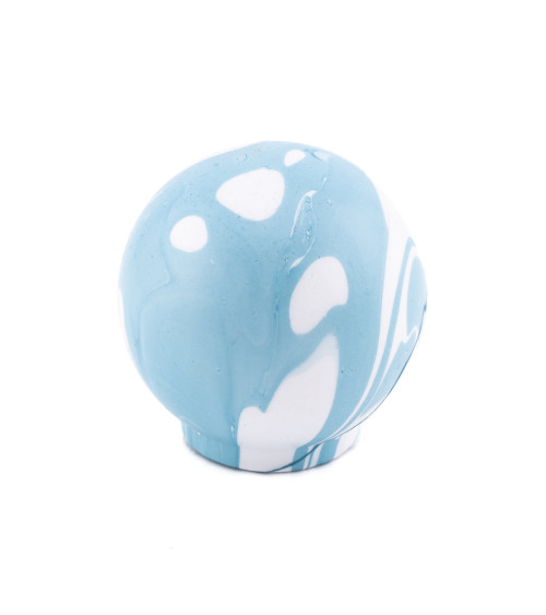 Pomello per mobile in legno di faggio Grigio blu Ebru
