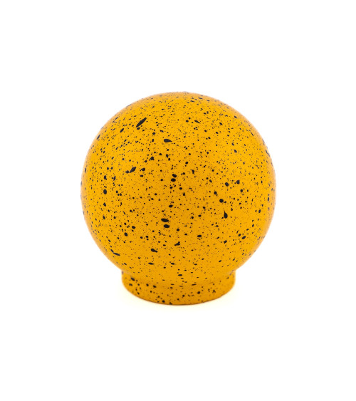 Pomello per mobile in legno di faggio giallo e nero Mélange