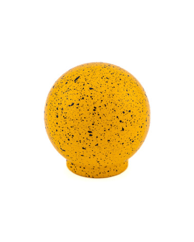 Pomello per mobile in legno di faggio giallo e nero Mélange