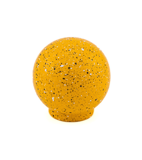 Pomello per mobile in legno di faggio giallo, nero e bianco Mélange