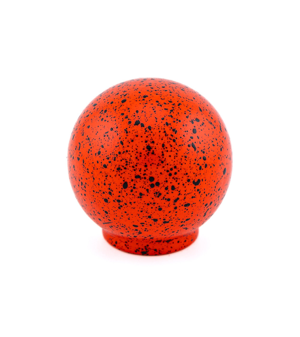 Pomello per mobile in legno di faggio rosso e nero Mélange