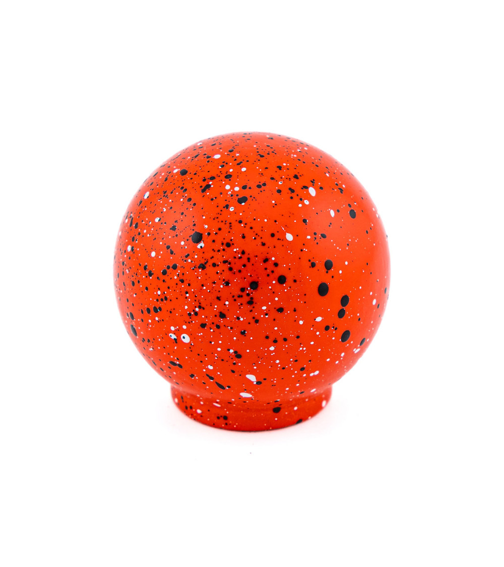 Pomello per mobile in legno di faggio rosso, nero e bianco Mélange