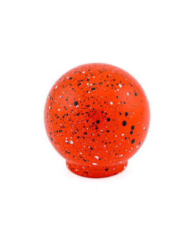 Pomello per mobile in legno di faggio rosso, nero e bianco Mélange