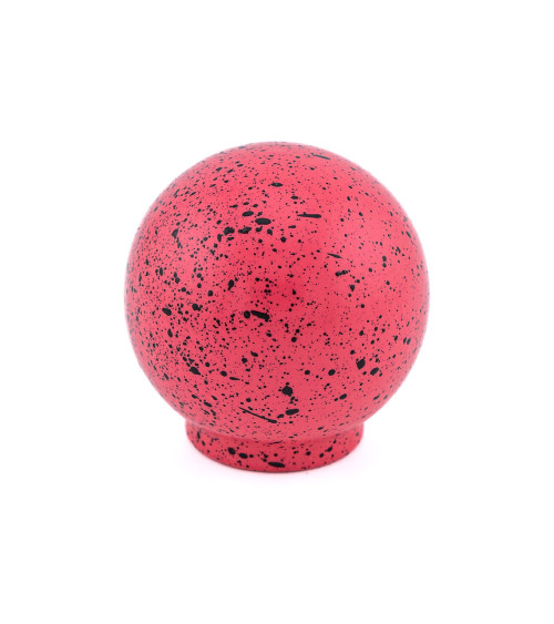 Pomello per mobile in legno di faggio rosa scuro e nero Mélange