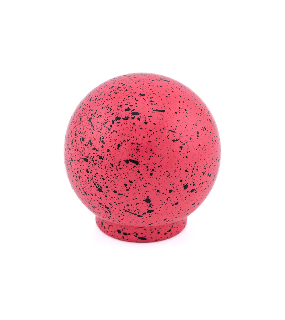 Pomello per mobile in legno di faggio rosa scuro e nero Mélange