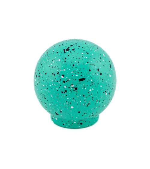 Pomello per mobile in legno di faggio verde chiaro e nero e bianco Misto
