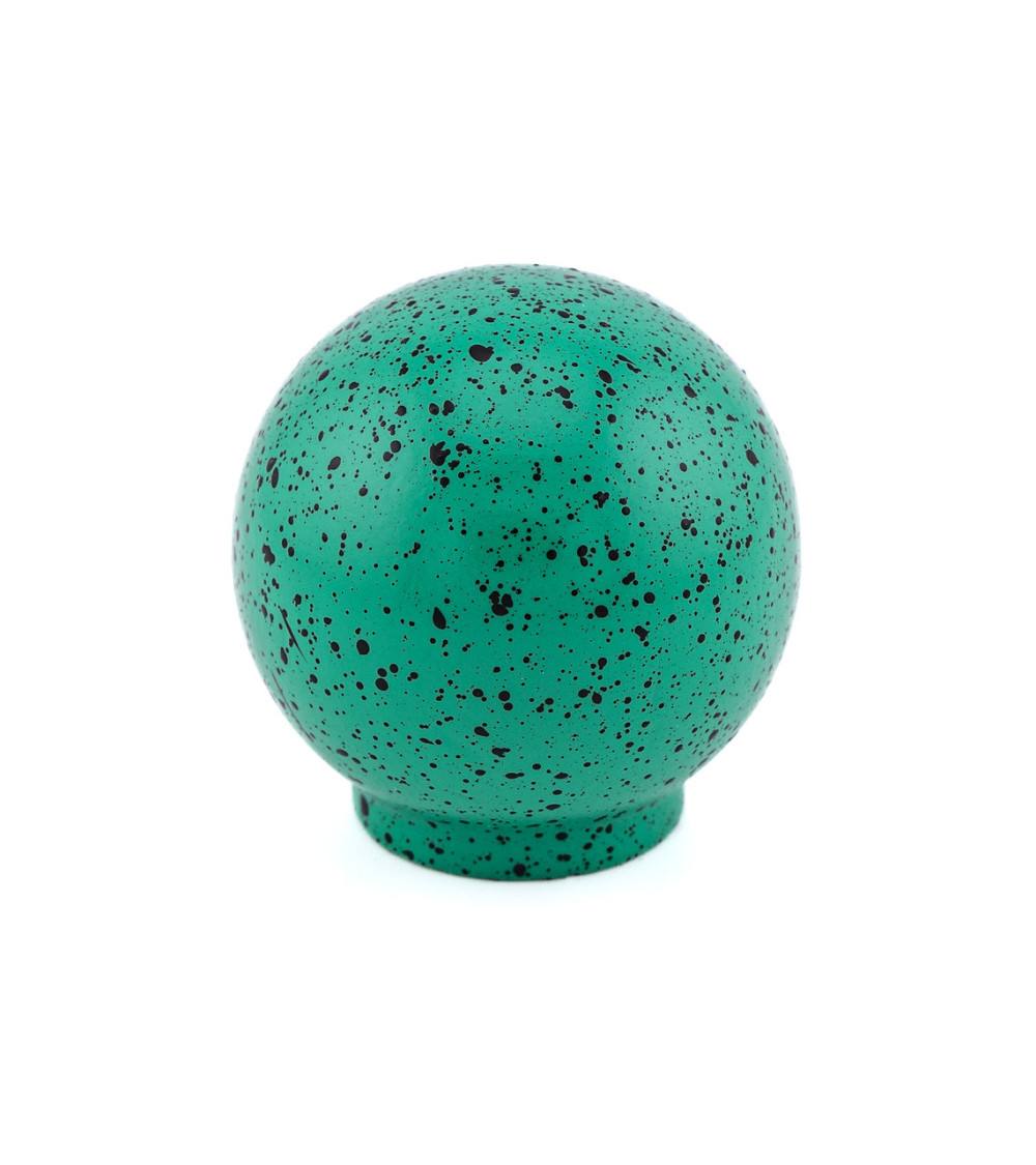Pomello per mobile in legno di faggio verde e nero Misto