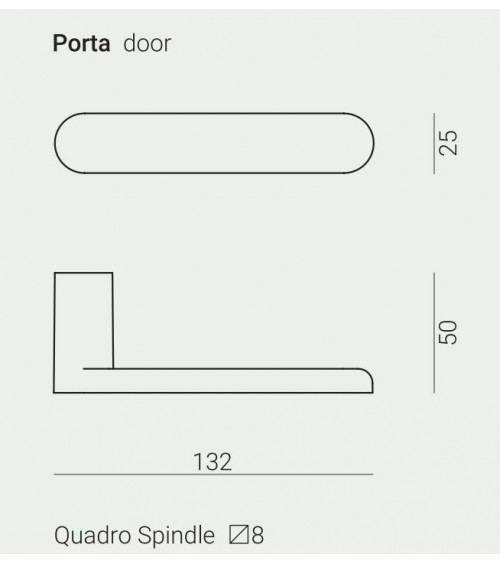 Maniglia per porta bianca senza placca VERUM Pure, design minimalista 2022 - maniglia design