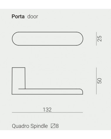 Maniglia per porta bianca senza placca VERUM Pure, design minimalista 2022 - maniglia design