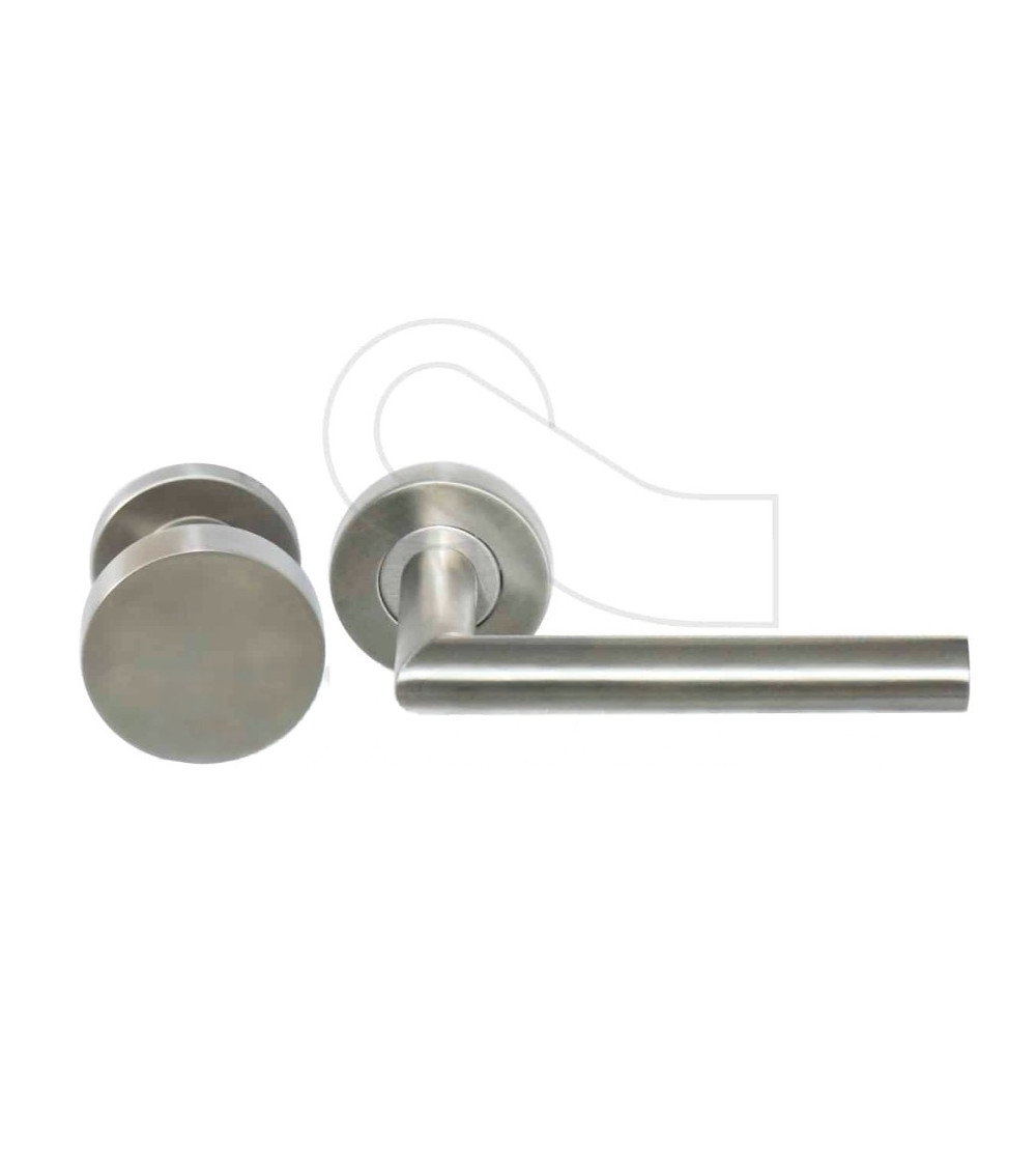 Set per pianerottolo pomolo e maniglia per porta rotonda Altesse in inox 304
