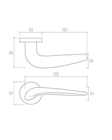 Maniglie per porta nera SOFT rotonda