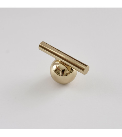 Pomello per mobile in ottone cromato lucido modello 04