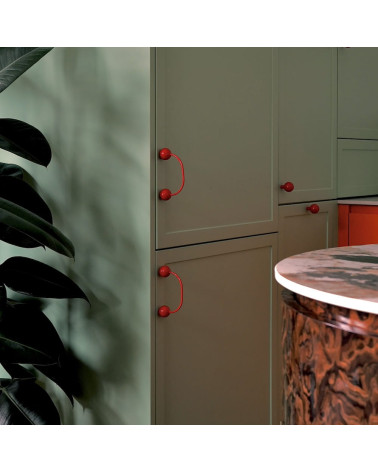Maniglie per mobile in ottone 10 ROSSO