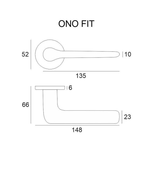 Maniglia per porta design Ono