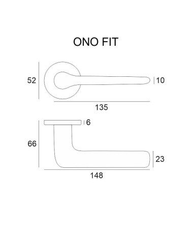 Maniglia per porta design Ono