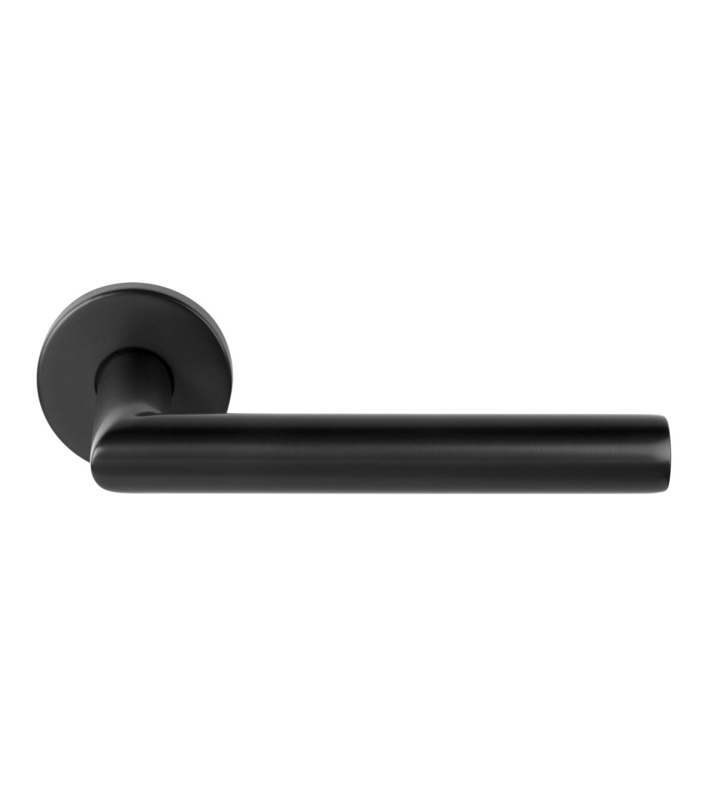Maniglie per porta Formani Basics LBII-19 su rosetta rotonda colore nero