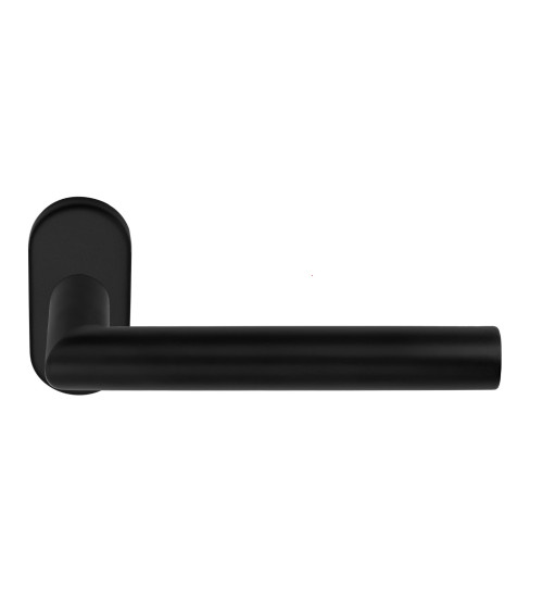 Maniglie per porta Formani Basics LBII-19MN su rosetta ovale colore nero