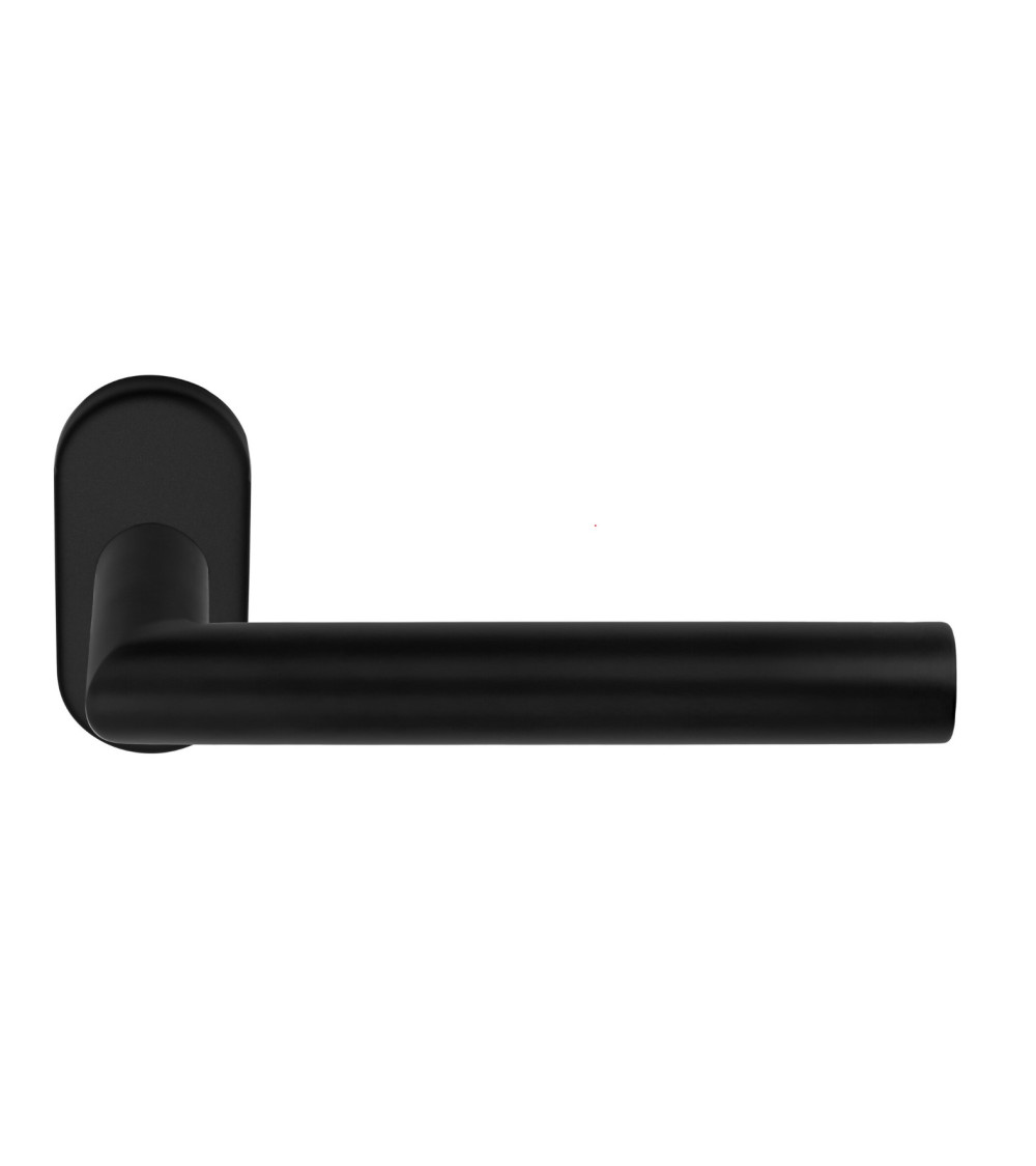 Maniglie per porta Formani Basics LBII-19MN su rosetta ovale colore nero