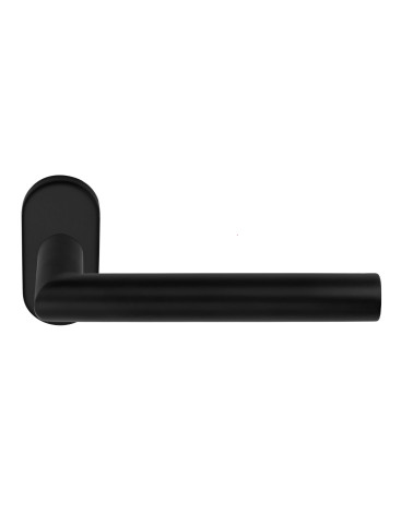 Maniglie per porta Formani Basics LBII-19MN su rosetta ovale colore nero