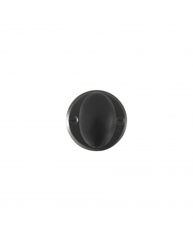 Pomolo per porta nero in ferro 1018 - placca rotonda - maniglia design