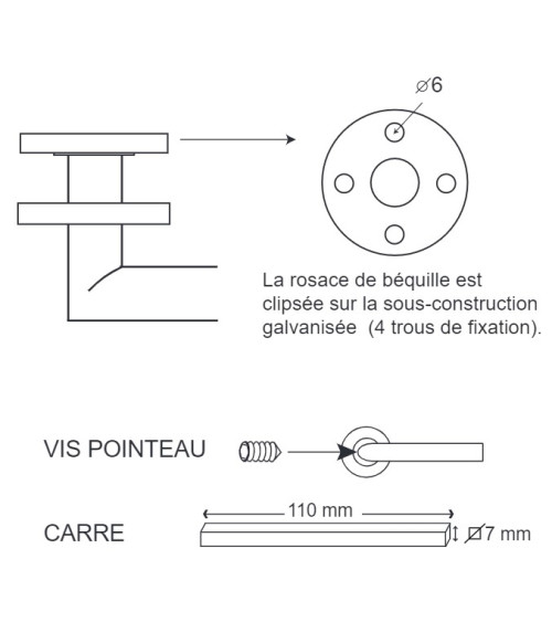Maniglia per porta altesse in inox riciclato