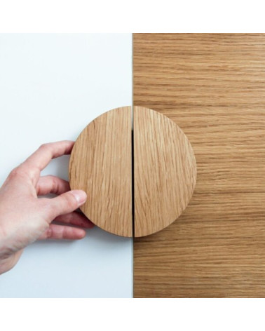Maniglia per mobile semicircolare in legno