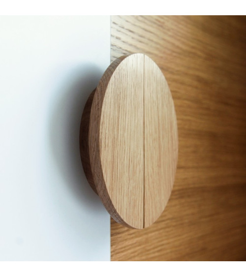 Maniglia per mobile semicircolare in legno