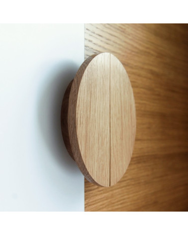 Maniglia per mobile semicircolare in legno