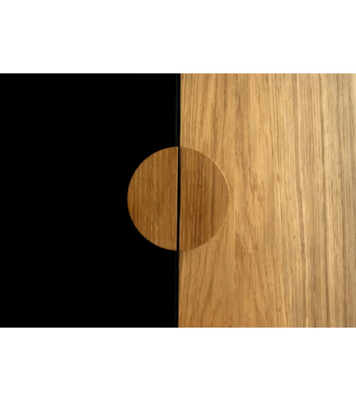 Maniglia per mobile semicircolare in legno