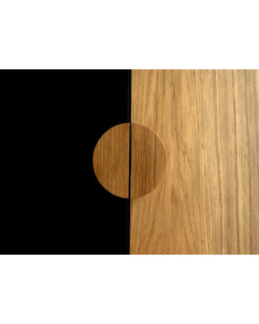 Maniglia per mobile semicircolare in legno