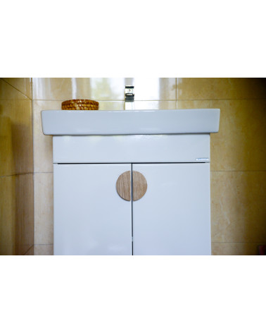 Maniglia per mobile semicircolare in legno