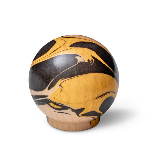 Pomello per mobile in legno di faggio Giallo
