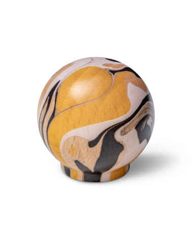 Pomello per mobile in legno di faggio Giallo