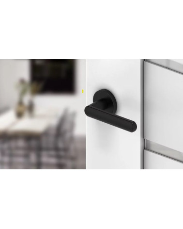 Maniglia per porta ICONE rotonda nera opaca