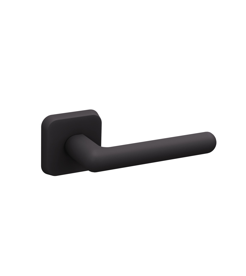 Maniglia per porta NOX nera opaca quadrata design