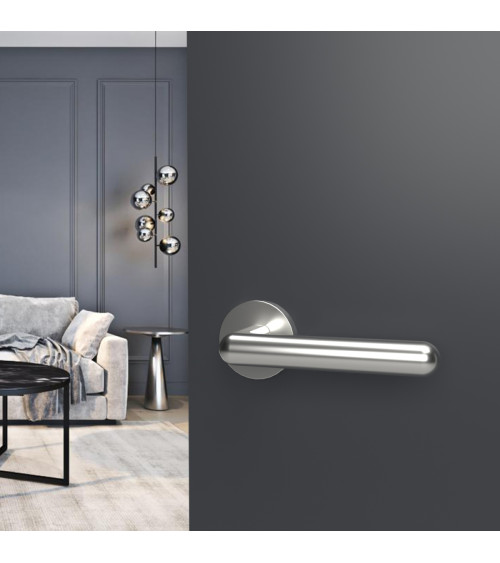 Maniglia per porta NOX in cromo lucido ferramenta design