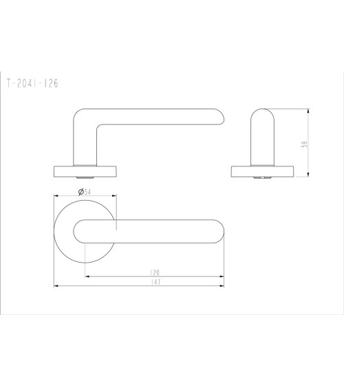Maniglia per porta NOX in cromo lucido ferramenta design