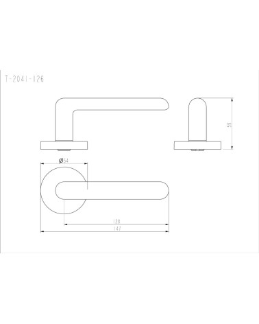 Maniglia per porta NOX con dimensioni