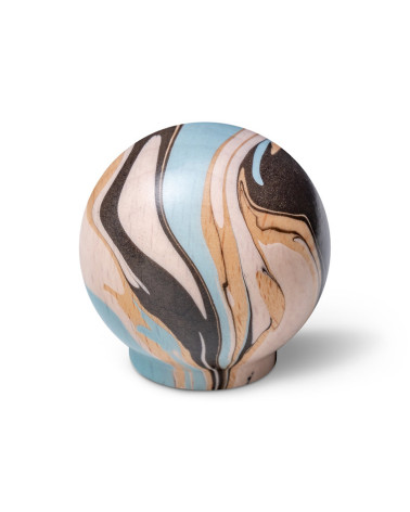 Pomolo per mobile in legno di faggio Blu chiaro