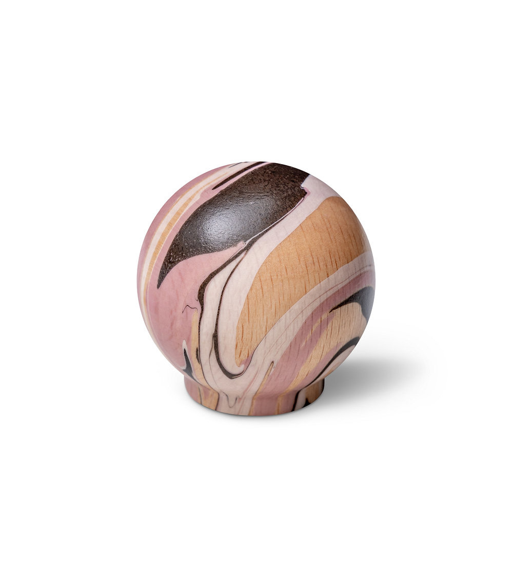 Pomello per mobile in legno di faggio Lilla