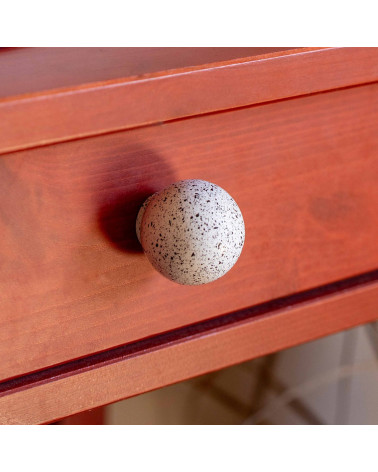 Pomello per mobile in legno di faggio Bianco e nero Misto