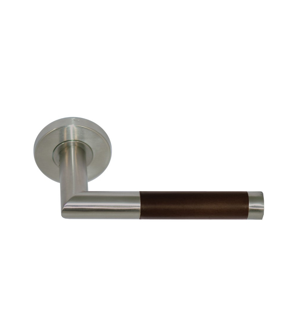 maniglia per porta effetto legno scuro