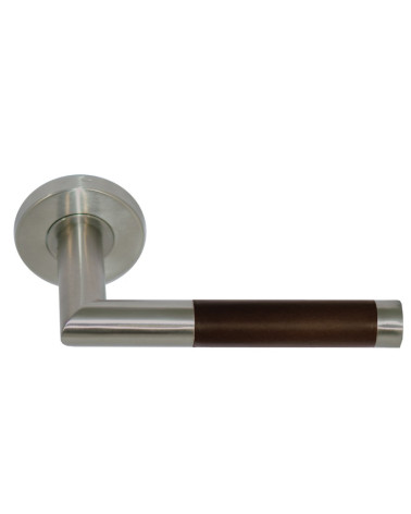 maniglia per porta effetto legno scuro