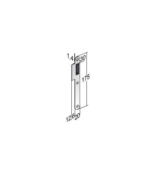 Scrocco per serratura magnetica CLE L / WC - maniglia design